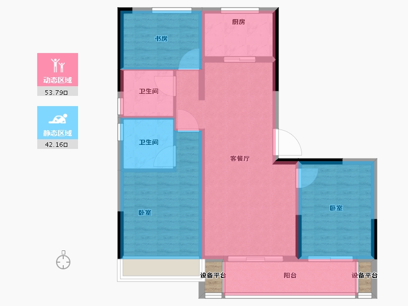 浙江省-舟山市-宋都悦宸府-88.00-户型库-动静分区