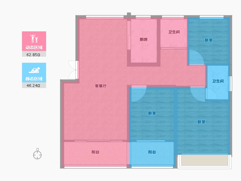 河南省-开封市-兰大豪庭-98.59-户型库-动静分区