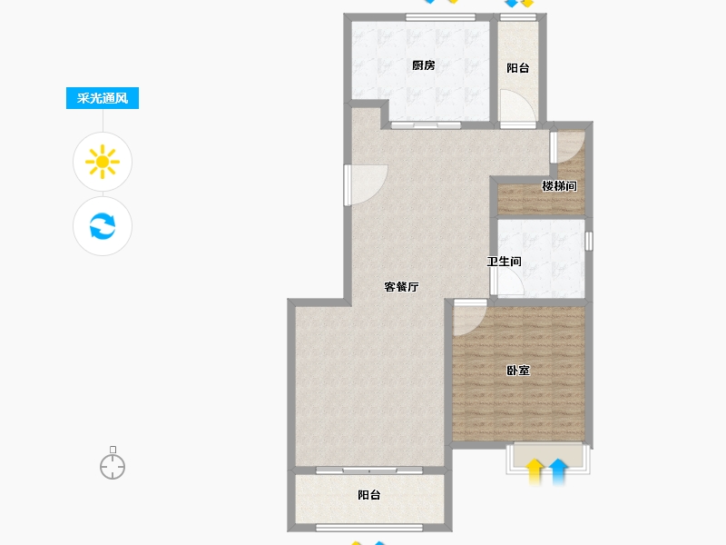 浙江省-绍兴市-恒大未来城-118.00-户型库-采光通风