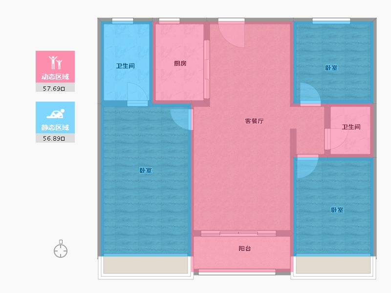 山东省-菏泽市-中达尚城一品-103.00-户型库-动静分区