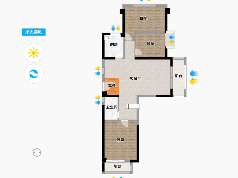 福建省-漳州市-融信壹号府-94.25-户型库-采光通风