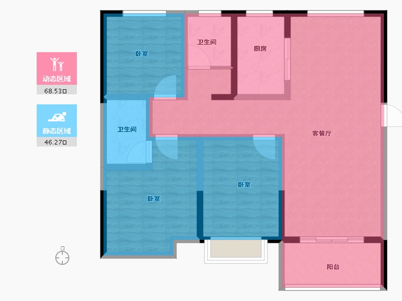 河南省-安阳市-宜居小镇书苑-102.31-户型库-动静分区