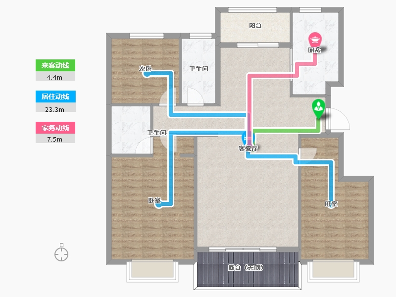 山东省-烟台市-丰金紫金山庄-123.89-户型库-动静线