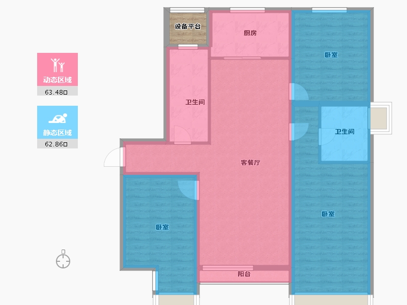 山东省-烟台市-万光山海城B区御山海-116.00-户型库-动静分区