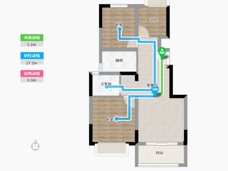 福建省-泉州市-新塘宝龙世家-64.00-户型库-动静线