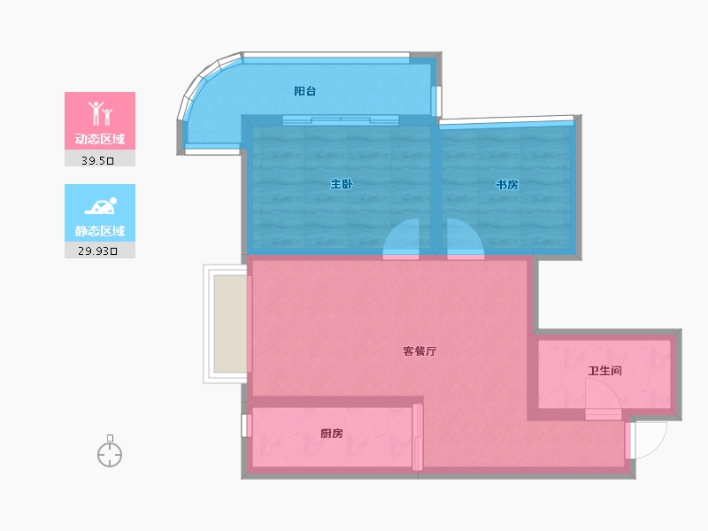 山东省-威海市-金海湾国际公馆-60.99-户型库-动静分区