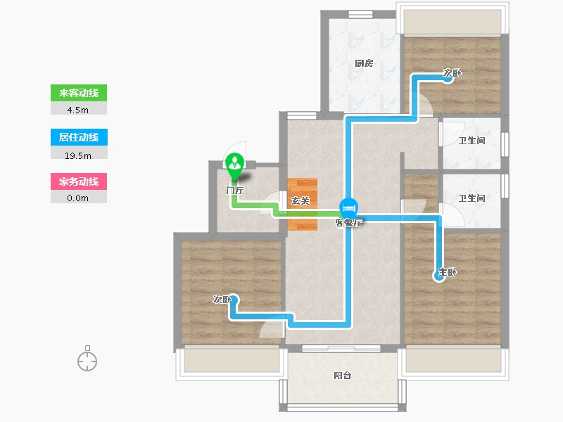 安徽省-滁州市-黄金时代-76.00-户型库-动静线