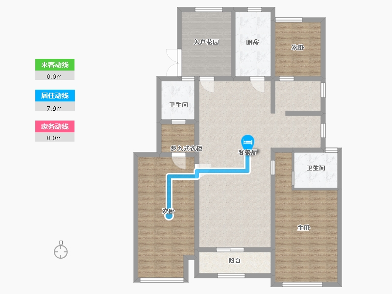 江西省-宜春市-天御蓝湾-136.00-户型库-动静线