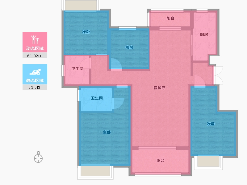 江西省-宜春市-盛世学府-100.12-户型库-动静分区