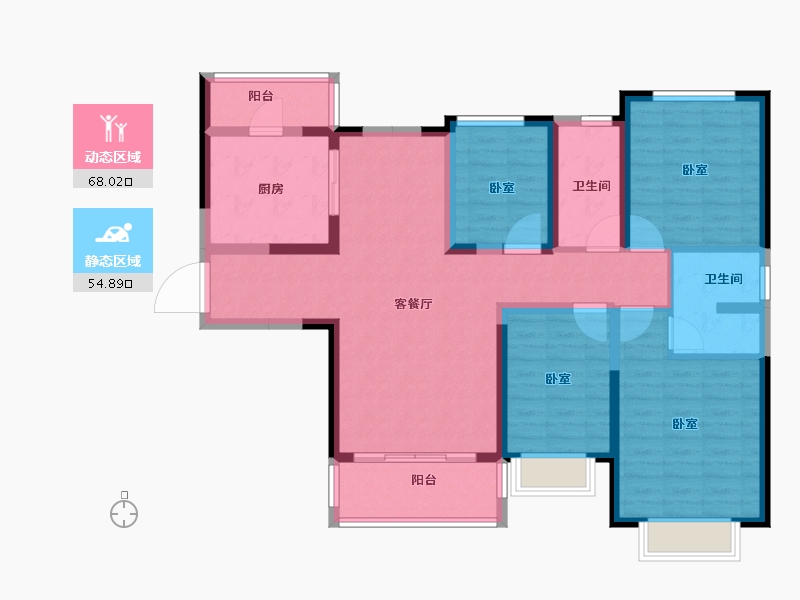 河南省-安阳市-安阳恒大翡翠华庭-109.00-户型库-动静分区