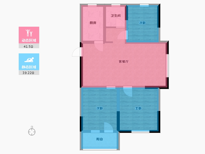 山东省-青岛市-海信红岛府-71.31-户型库-动静分区