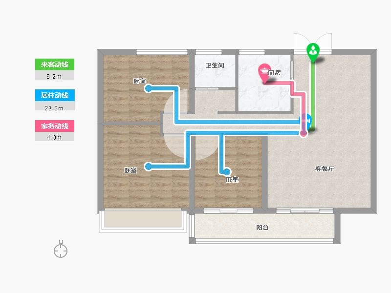 河南省-开封市-兰大豪庭-87.38-户型库-动静线