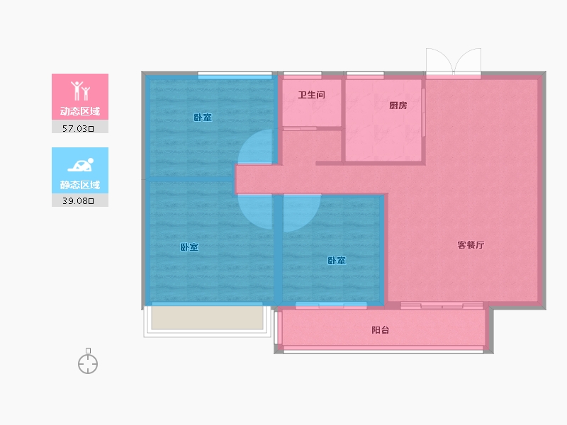 河南省-开封市-兰大豪庭-87.38-户型库-动静分区