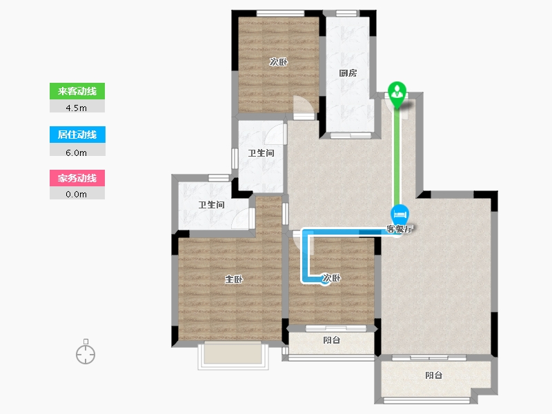 福建省-福州市-平潭恒大御景湾-104.00-户型库-动静线