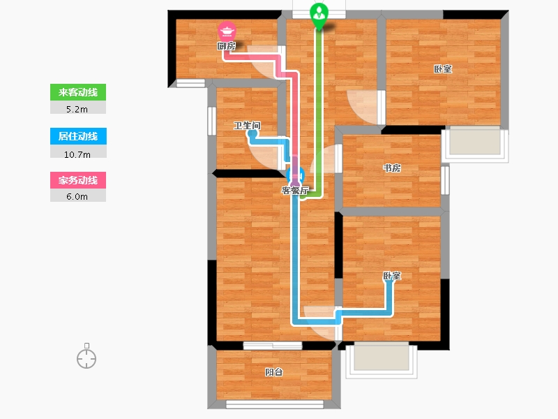 河南省-郑州市-鼎盛阳光城-70.80-户型库-动静线