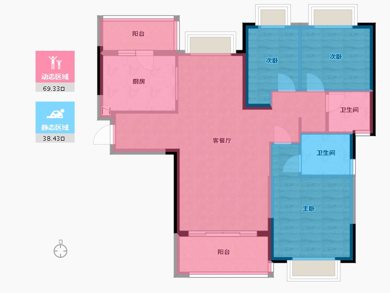 福建省-福州市-平潭恒大御景湾-97.00-户型库-动静分区