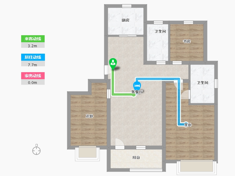 山东省-青岛市-海尔产城创白云山花园-81.99-户型库-动静线