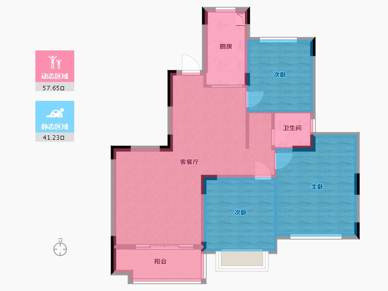 福建省-福州市-平潭恒大御景湾-89.00-户型库-动静分区