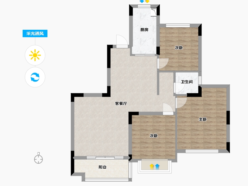 福建省-福州市-平潭恒大御景湾-89.00-户型库-采光通风