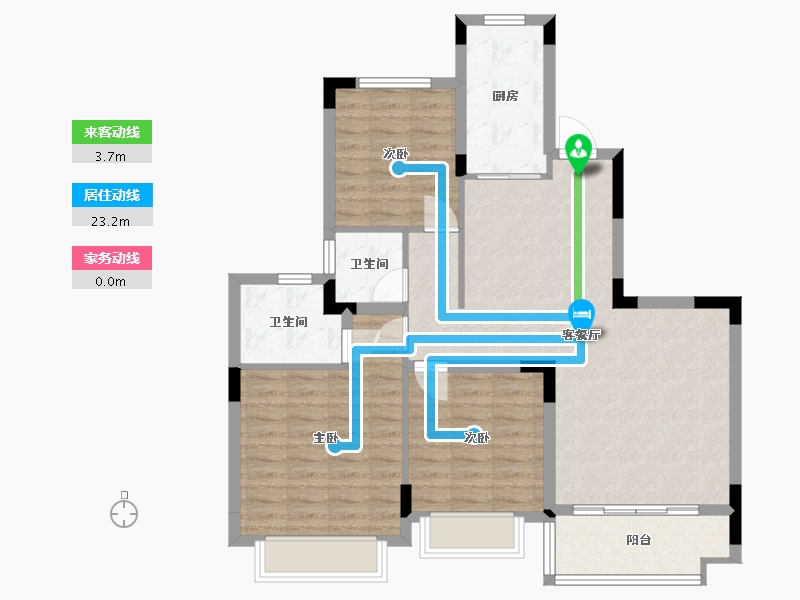 福建省-福州市-平潭恒大御景湾-93.10-户型库-动静线