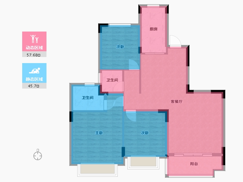 福建省-福州市-平潭恒大御景湾-93.10-户型库-动静分区