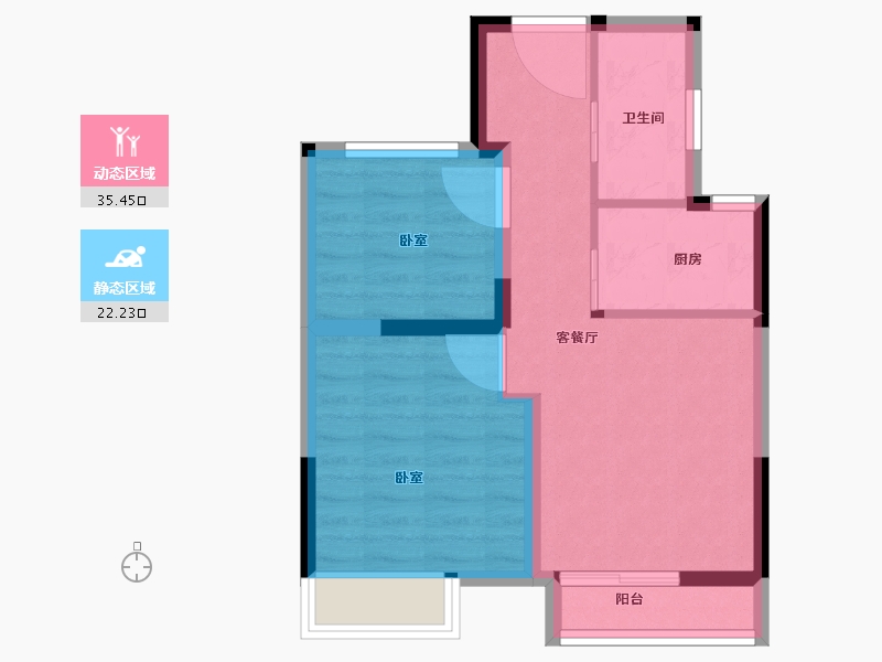 河南省-安阳市-水木清华龙熙地-51.00-户型库-动静分区