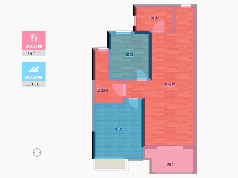 河南省-郑州市-世茂云尚城-71.00-户型库-动静分区