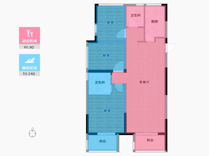 河南省-郑州市-大正•水晶森林-100.00-户型库-动静分区