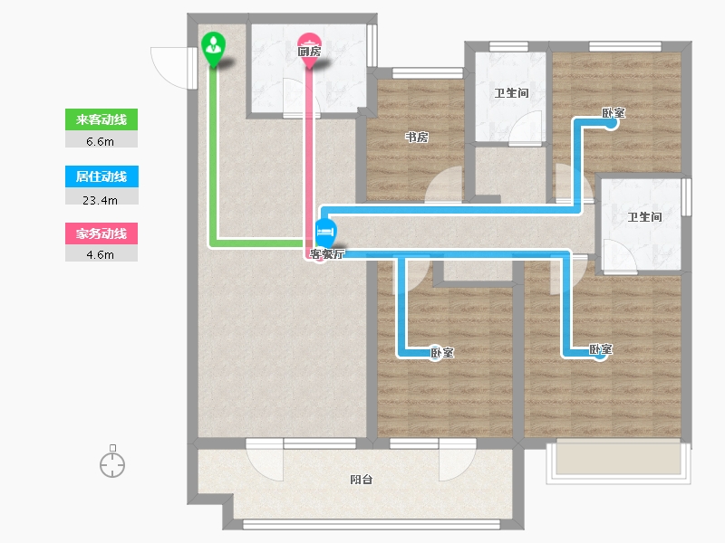 山东省-枣庄市-儒辰青檀府-109.97-户型库-动静线