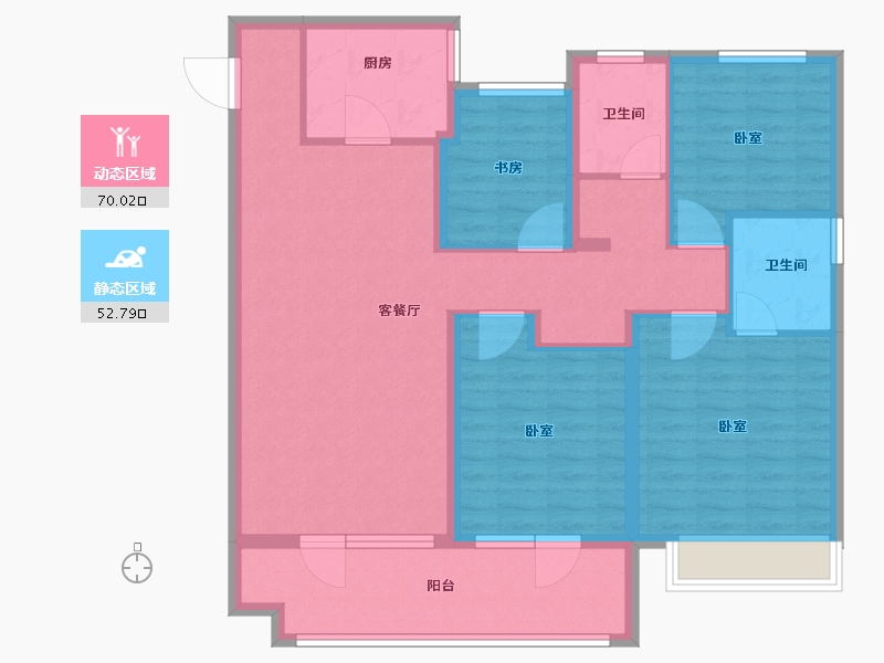 山东省-枣庄市-儒辰青檀府-109.97-户型库-动静分区