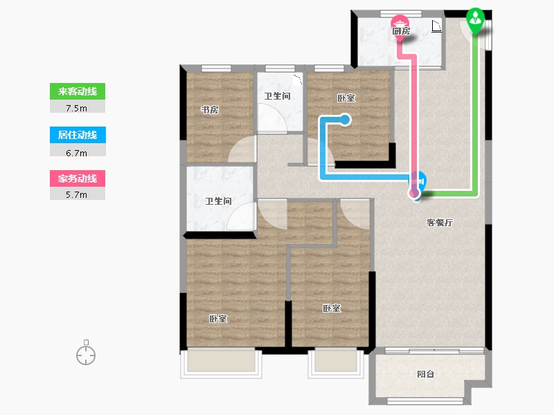 河南省-开封市-中南樾府-108.01-户型库-动静线