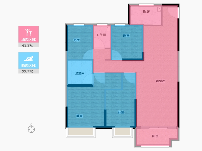 河南省-开封市-中南樾府-108.01-户型库-动静分区