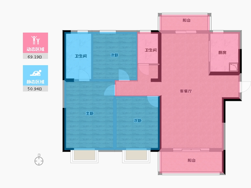 江西省-宜春市-阳光城檀府-108.00-户型库-动静分区