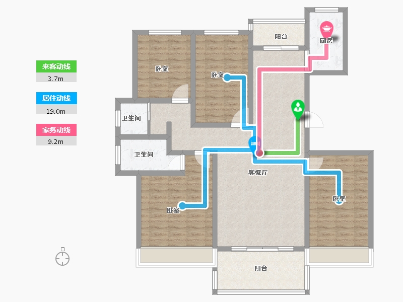 河南省-安阳市-琛凯泓园-121.99-户型库-动静线