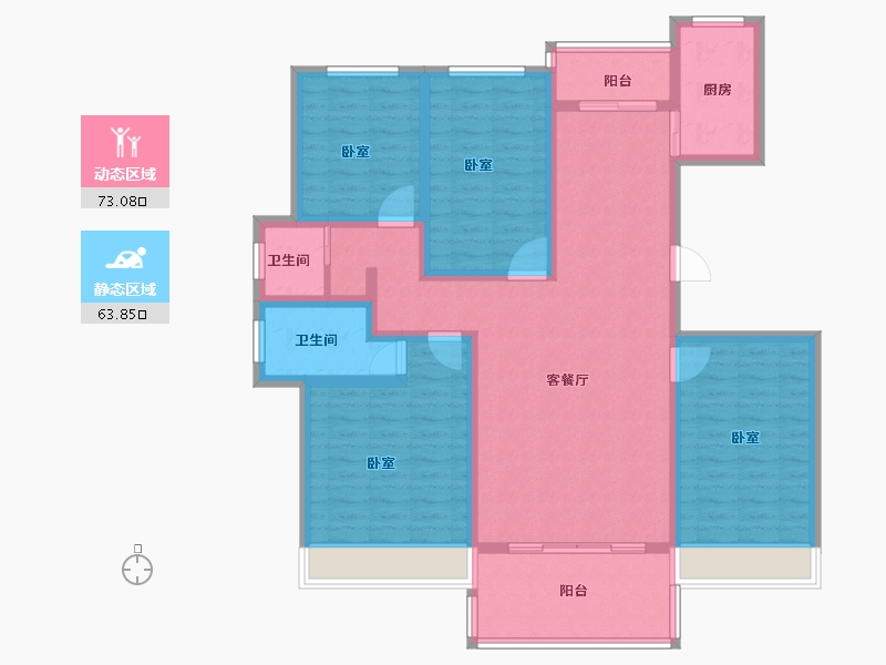 河南省-安阳市-琛凯泓园-121.99-户型库-动静分区