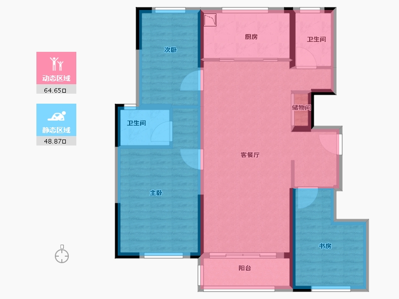 山东省-济南市-万科金域华府-102.01-户型库-动静分区