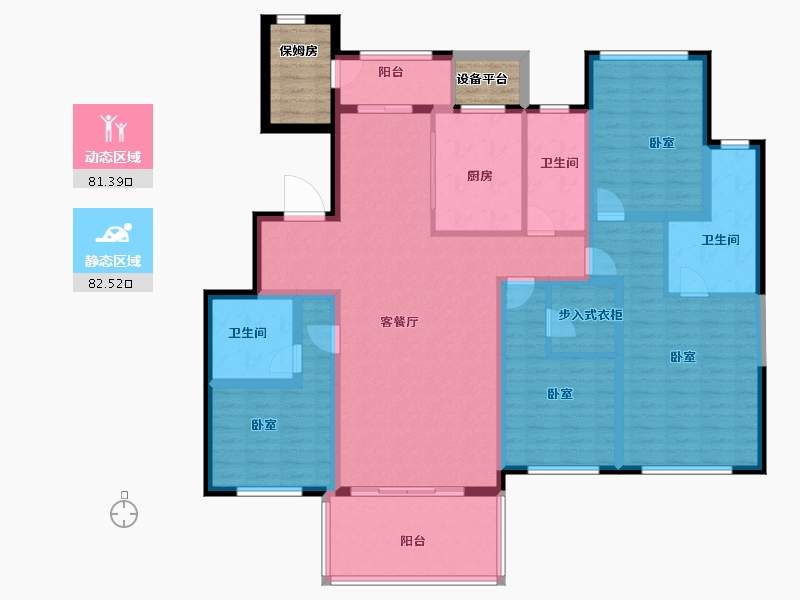 河南省-郑州市-兰溪上苑-154.00-户型库-动静分区