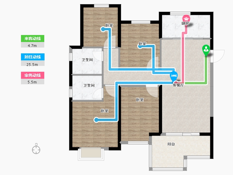 河南省-新乡市-蓝光雍锦王府-120.00-户型库-动静线