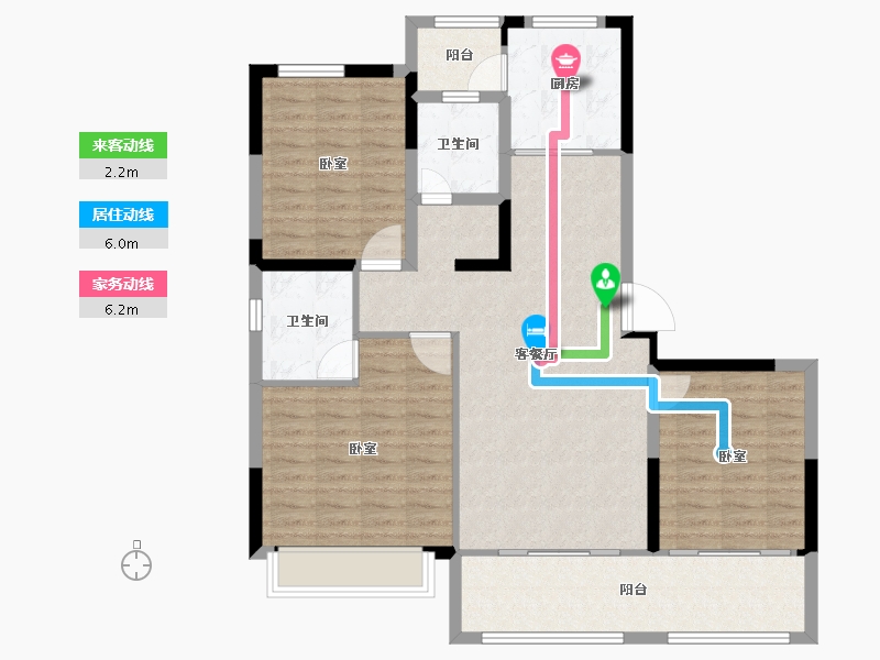 河南省-焦作市-学府壹号-104.00-户型库-动静线