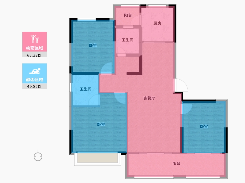 河南省-焦作市-学府壹号-104.00-户型库-动静分区