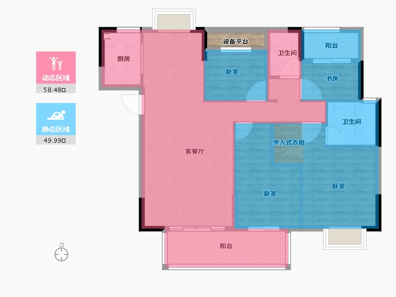 福建省-龙岩市-武平盛世鑫城-100.00-户型库-动静分区