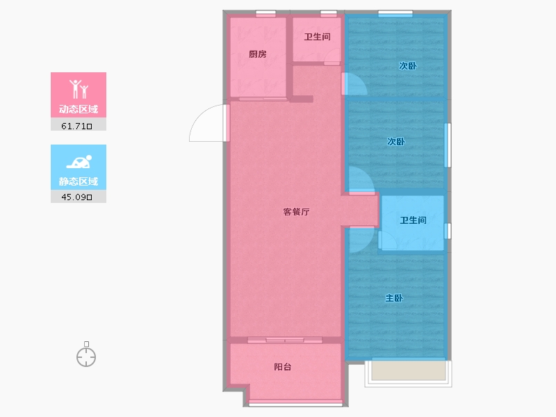 河南省-洛阳市-华芳福昌郡-96.50-户型库-动静分区