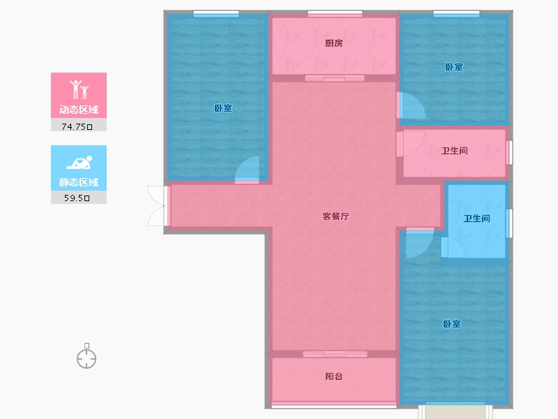 河南省-安阳市-宜居畅苑-120.67-户型库-动静分区