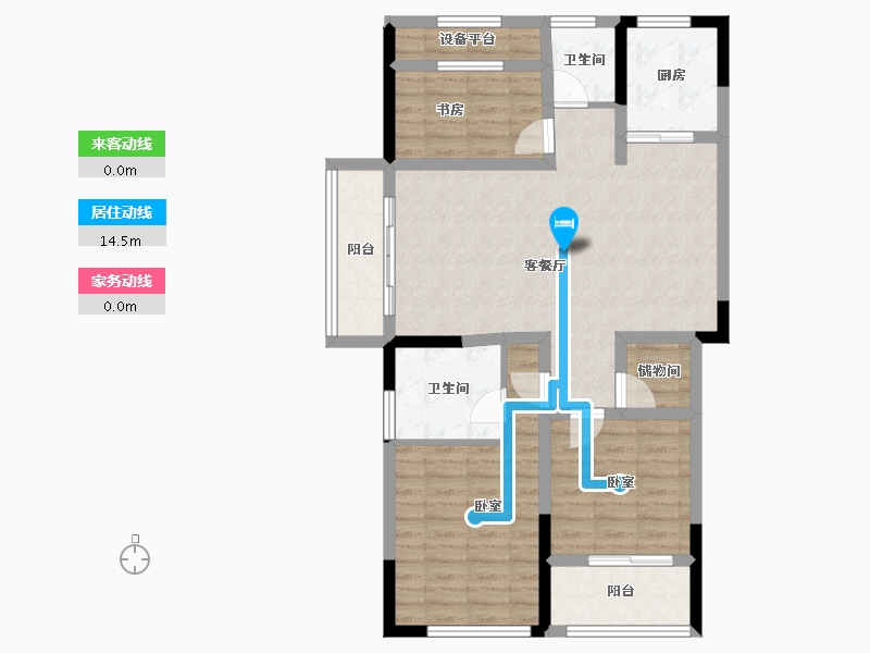 浙江省-绍兴市-绿城学府新城-91.20-户型库-动静线