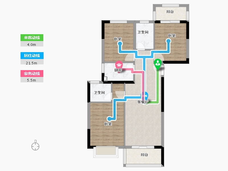 福建省-泉州市-永隆江滨城-83.00-户型库-动静线