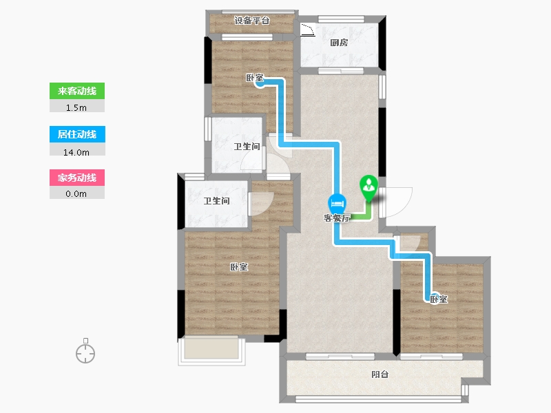 浙江省-舟山市-岱美银河湾-94.00-户型库-动静线