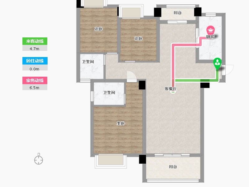 江西省-宜春市-秀江印象-95.71-户型库-动静线