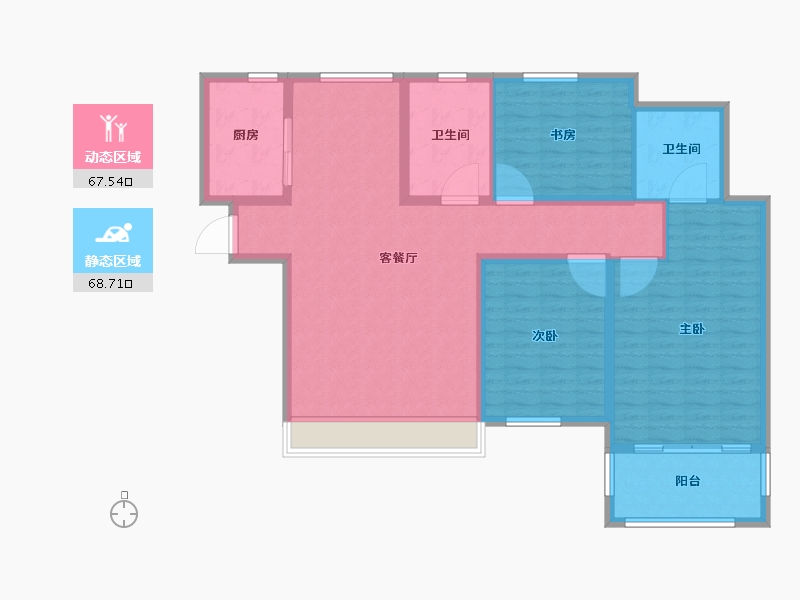 山东省-威海市-保利红叶谷-123.77-户型库-动静分区