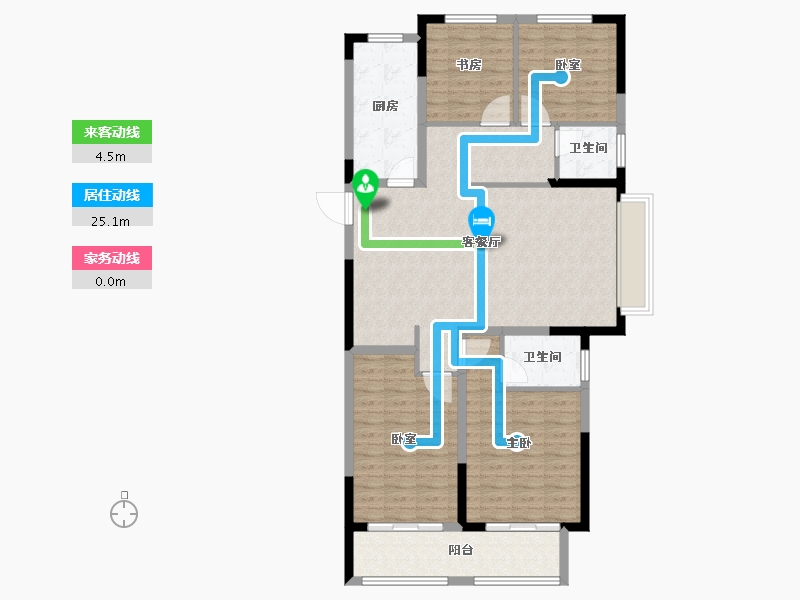 山东省-枣庄市-长泰·西沙左岸-115.53-户型库-动静线