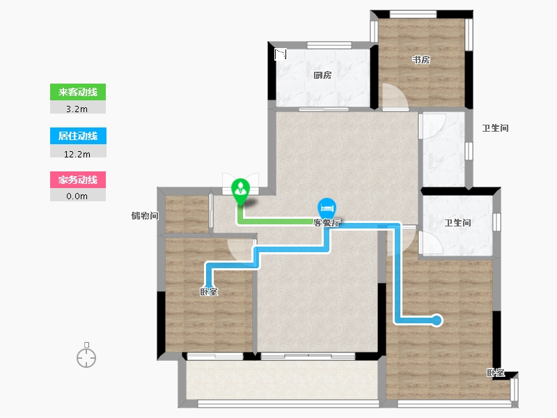 浙江省-绍兴市-诸暨中南樾府-94.00-户型库-动静线